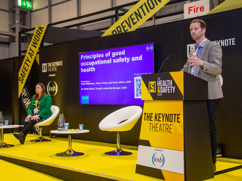 IOSH keynote theatre at Health and Safety Event, Birmingham, 2025