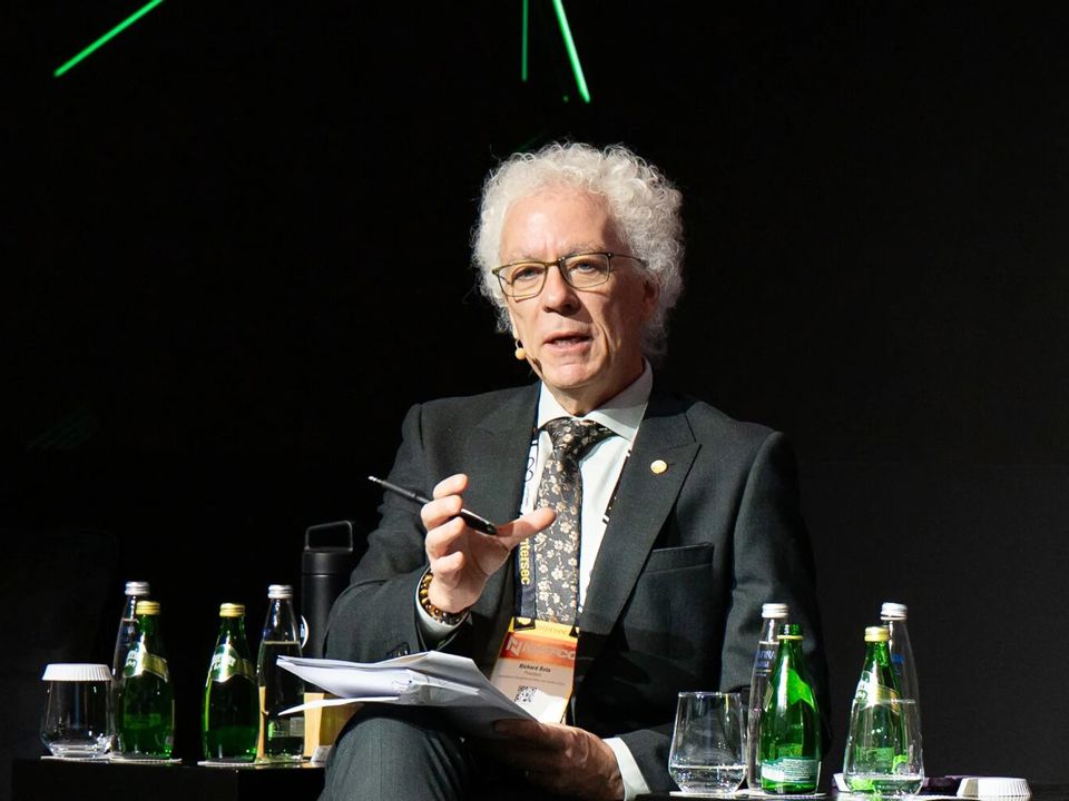 IOSH President Richard Bate speaking during panel discussion at Intersec Dubai