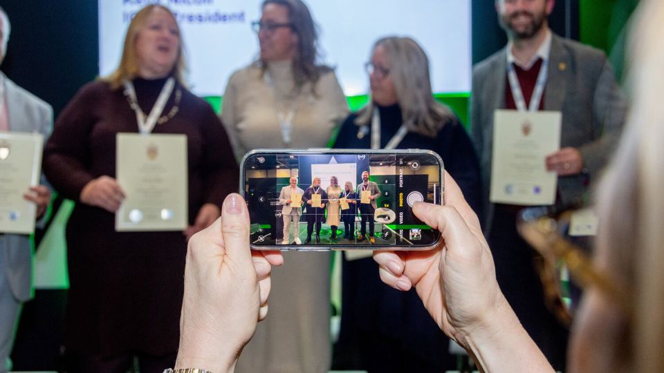 Recipients of IOSH Presidential awards on stage at Anticipate London 2024