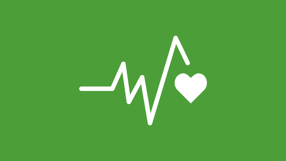 icon of heart monitor line with heart