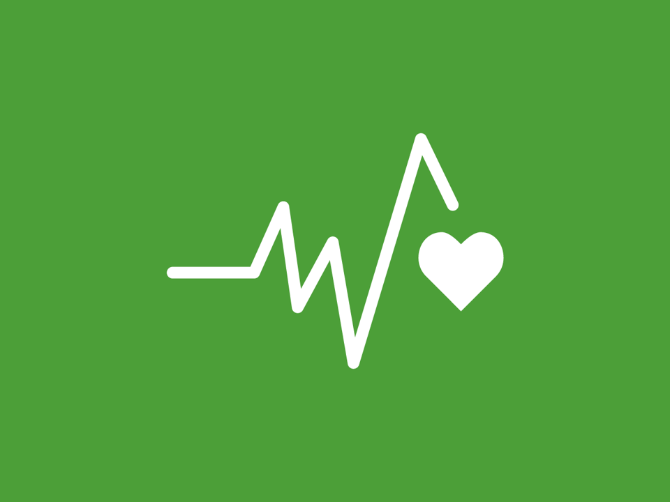 icon of heart monitor line with heart
