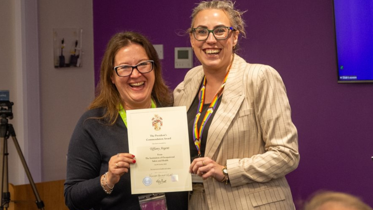 Tiffany Argent receiving her President’s Commendation Award