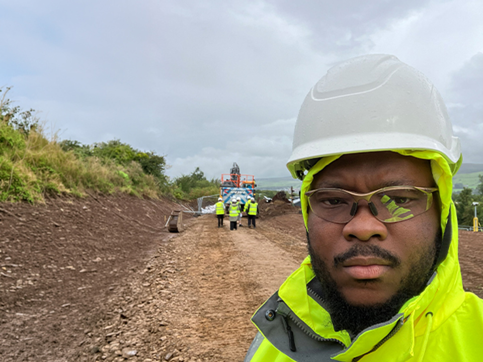 Caleb Eghobamien wearing PPE equipment.