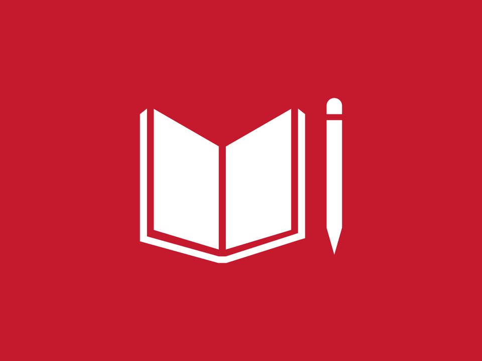 icon of an open book and pen