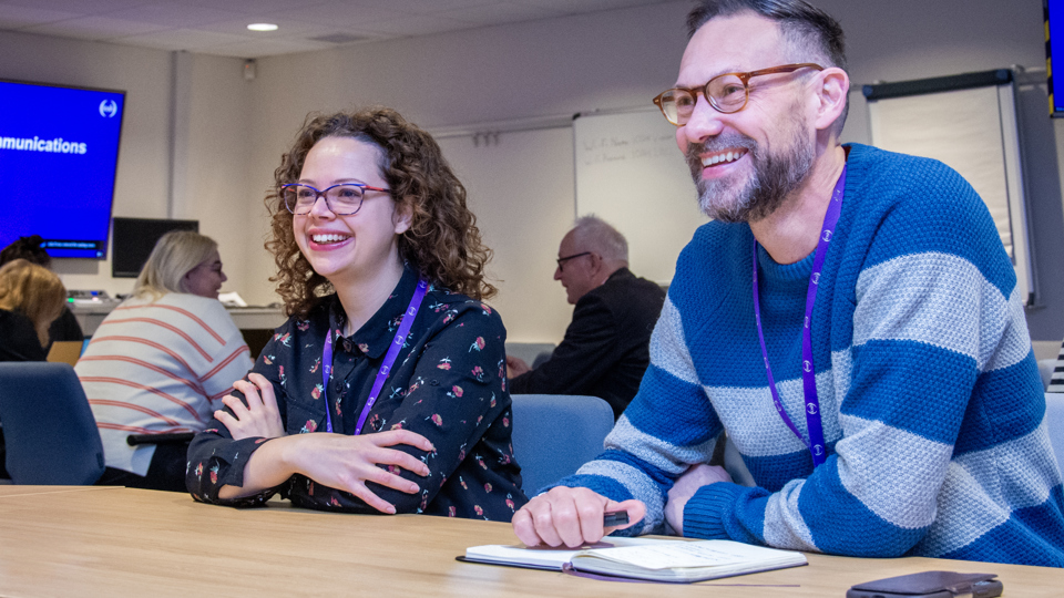 Two IOSH staff members in meeting