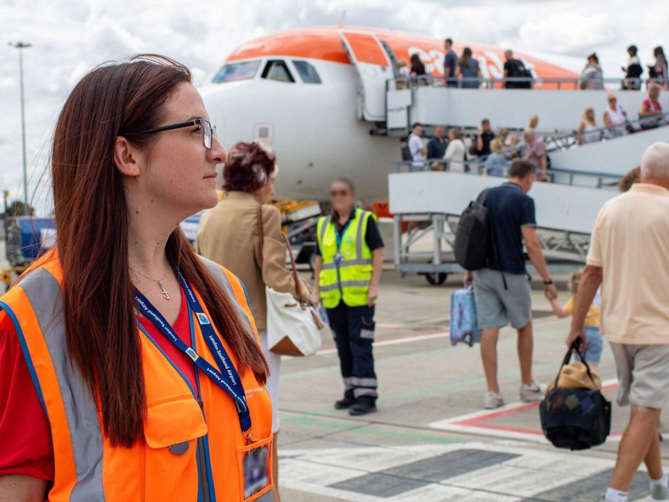 Debbie Saws IOSH Technical member at airfield