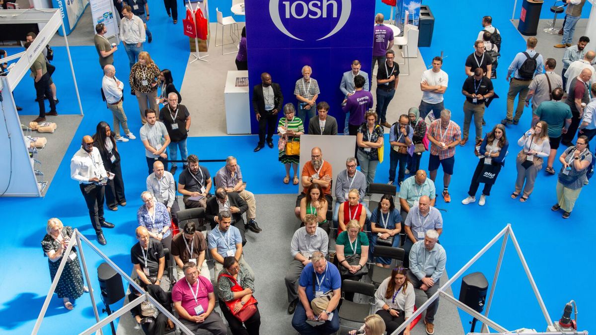 IOSH mini-theatre at SHW Live London 2025 from above