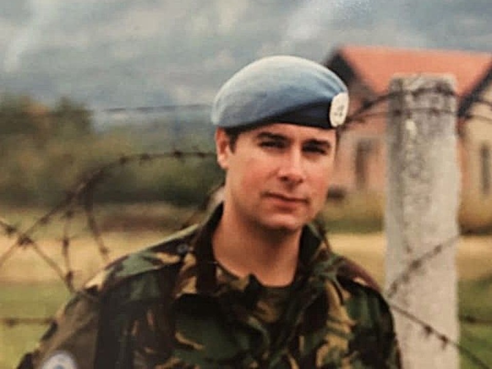 Dr Shaun Lundy while serving in The Army