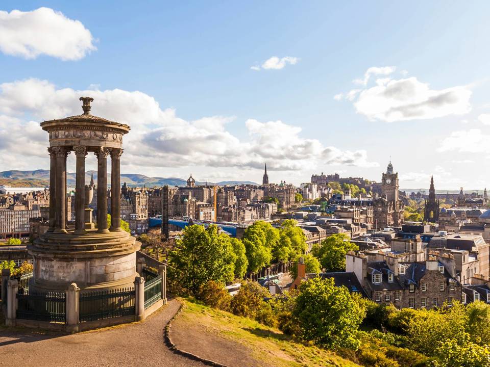 UK, Scotland, Edinburgh, Calton Hill, Dugald Stewart Monument