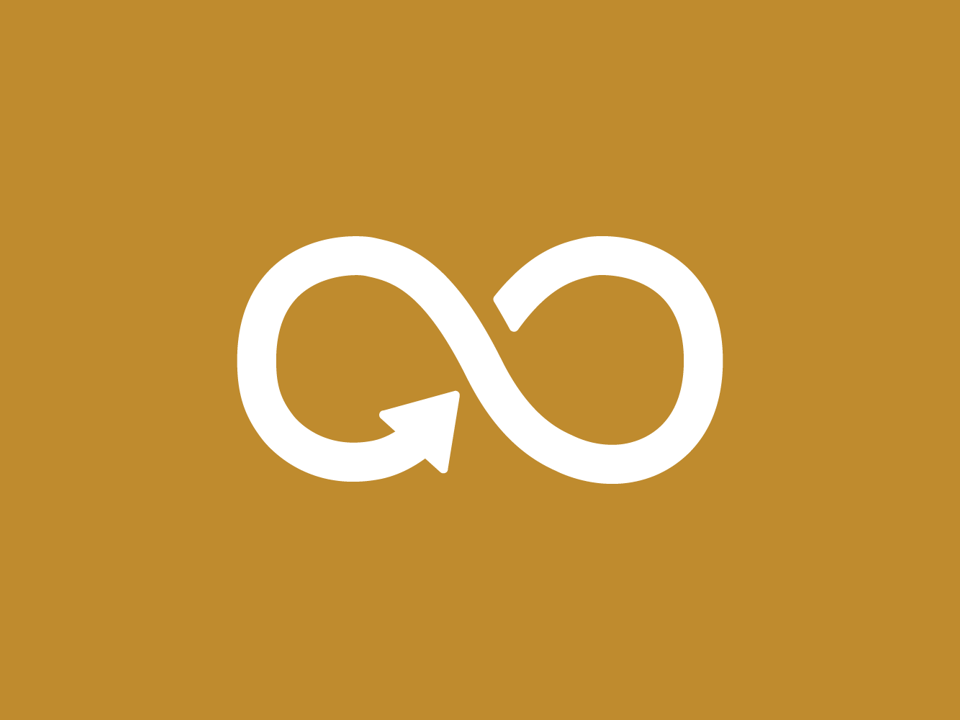icon of arrow in the shape of the infinity symbol