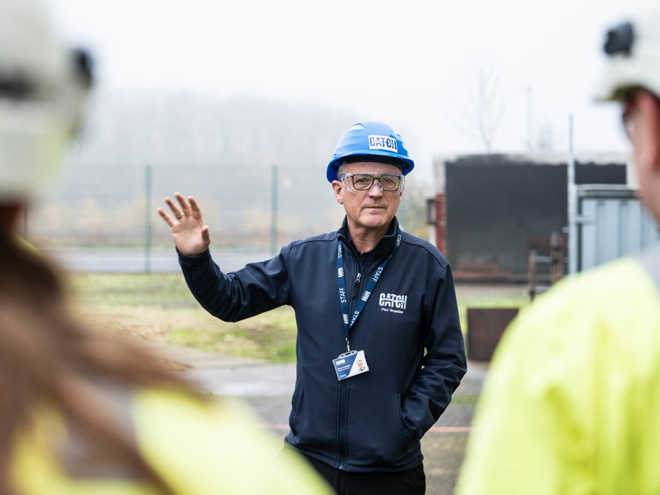 Man in high-viz outdoors