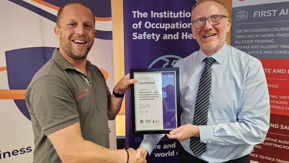 New IOSH qualification gets first UK graduate